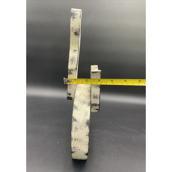 Halloween White, Black Cat Hand Painted Wooden Kitty Lover Wood Figure 9” - Picture 10 of 11